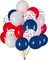 50-Pack 12-Inch Red, White & Blue Patriotic Balloons with Confetti – 4th of July, Birthday, Graduation & Party Decorations